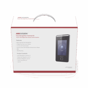 Kit de Control de Acceso TODO INCLUIDO con Lector de Rostros, QRs , Tarjetas y Huellas / 3,000 Rostros / Compatible con App Hik-Connect / Videoportero / Incluye Electroimán Botón de Salida y Montajes Z y L para imán / HIK-IA
