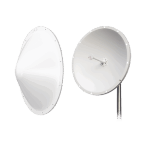 Kit de Antena y radomo, ganancia de 28 dBi, rango de frecuencia extendida (4.9 a 6.5 GHz), conectores N-Macho, incluye jumper, distancia de hasta 15 km
